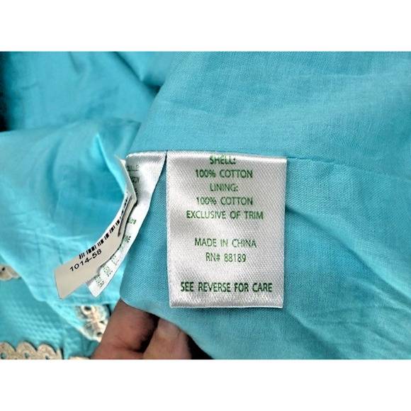 Lilly Pulitzer Annabelle Shift Dress Turquoise Gold Size 10 - Retail $288 - Picture 9 of 9